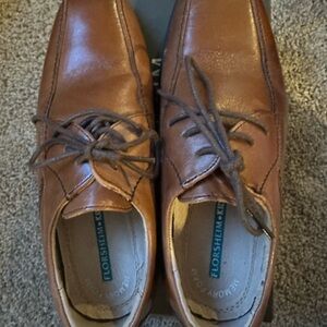 Florsheim Brown Leather Dress Shoes Classic Lace-Up Design